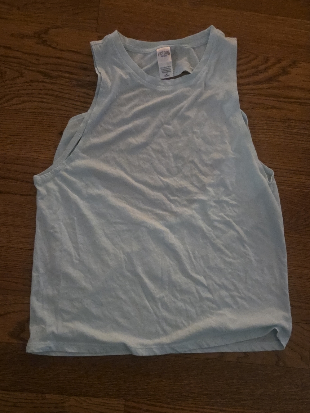 Light Teal Women’s Tank Top by Victoria Sport - Open Back